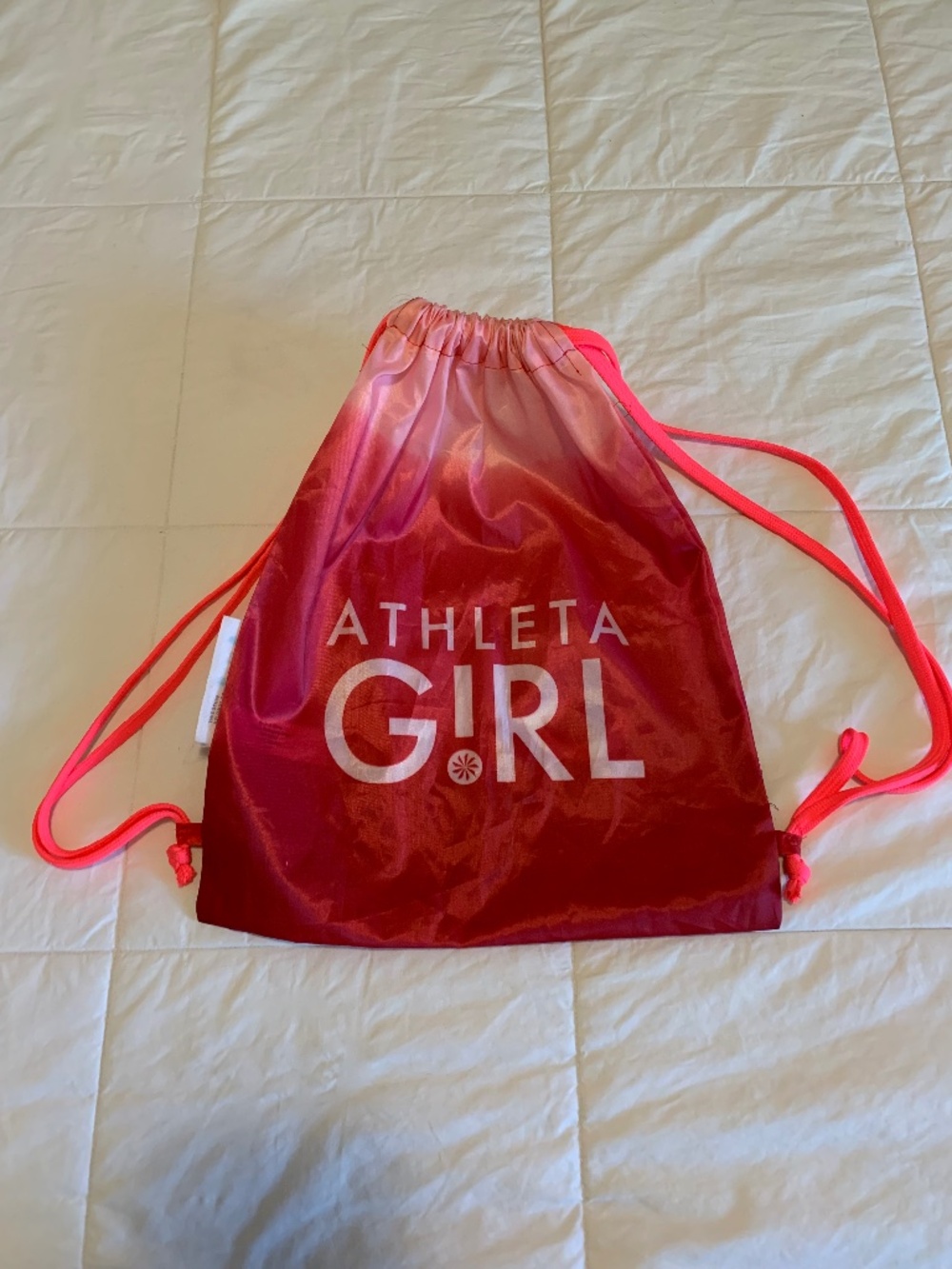 Athleta Girl Pink Drawstring Bag